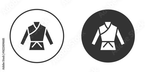 Uniform martial art icon in glyph style for web Design. UI UX icons