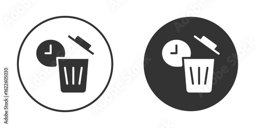 Time waste icon in glyph style for web Design. UI UX icons