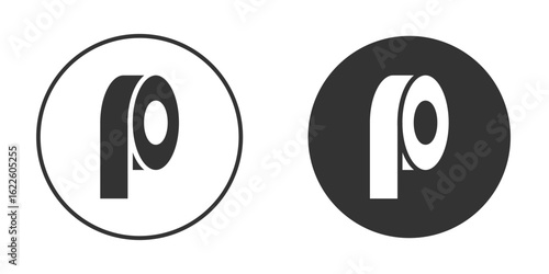 Tape icon in glyph style for web Design. UI UX icons