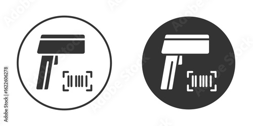 Scanner gun icon in glyph style for web Design. UI UX icons