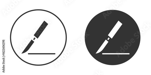 Scalpel path icon in glyph style for web Design. UI UX icons