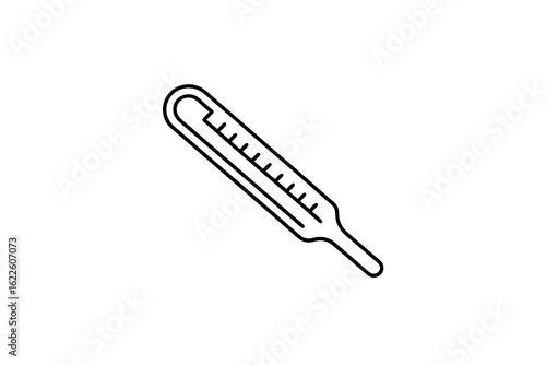 medical thermometer icon outline temperature check healthcare