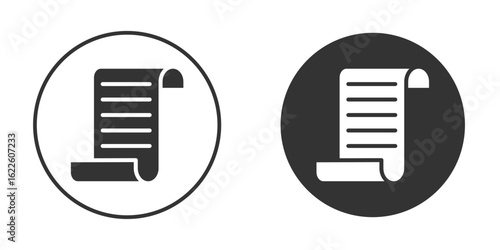 Paper Scroll icon in glyph style for web Design. UI UX icons