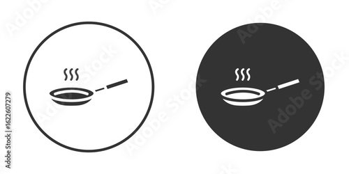 Pan frying icon in glyph style for web Design. UI UX icons