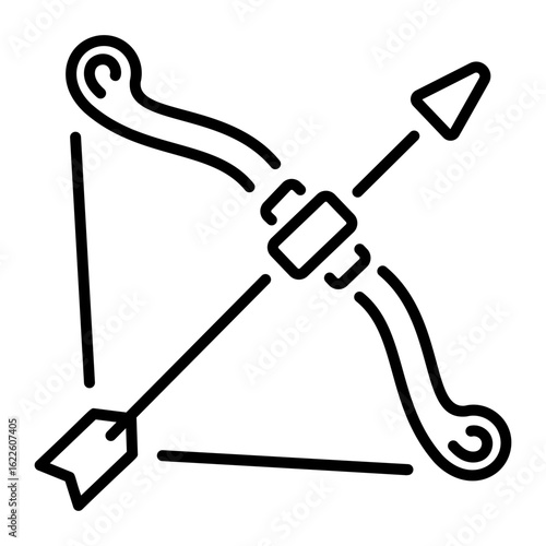 A line style icon showing sagittarius