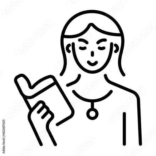 A line style icon showing astrologist 