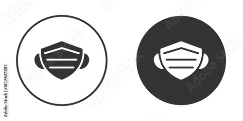 Mask face icon in glyph style for web Design. UI UX icons