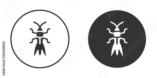 Locust icon in glyph style for web Design. UI UX icons