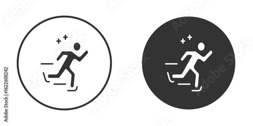 Ice skate icon in glyph style for web Design. UI UX icons