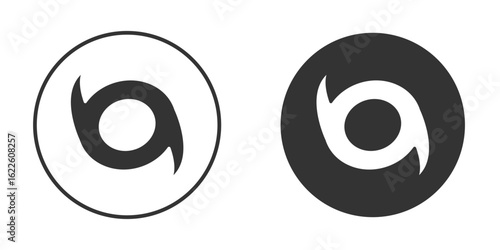 Hurricane icon in glyph style for web Design. UI UX icons