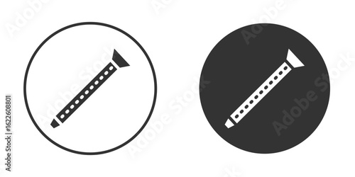 Flute icon in glyph style for web Design. UI UX icons