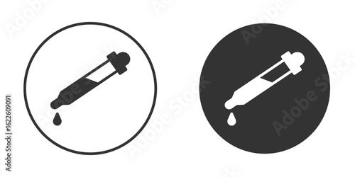 Eye dropper half icon in glyph style for web Design. UI UX icons