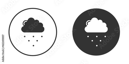 Cloud hail icon in glyph style for web Design. UI UX icons