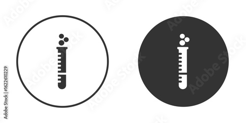 Chemical Tube icon in glyph style for web Design. UI UX icons