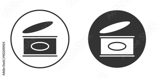 Canned food icon in glyph style for web Design. UI UX icons