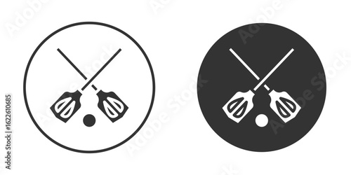Broom-ball icon in glyph style for web Design. UI UX icons