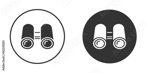 Binoculars icon in glyph style for web Design. UI UX icons
