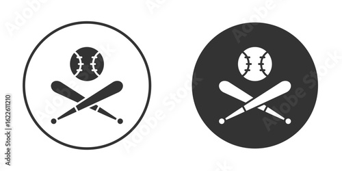 Baseball icon in glyph style for web Design. UI UX icons