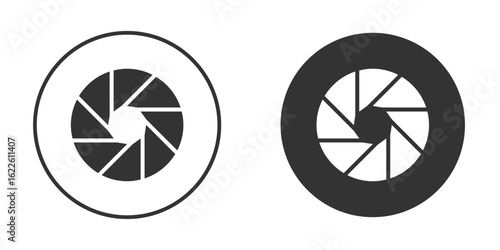 Aperture icon in glyph style for web Design. UI UX icons