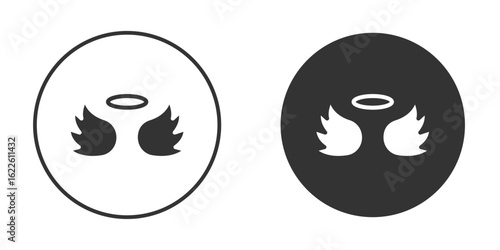 Angel icon in glyph style for web Design. UI UX icons