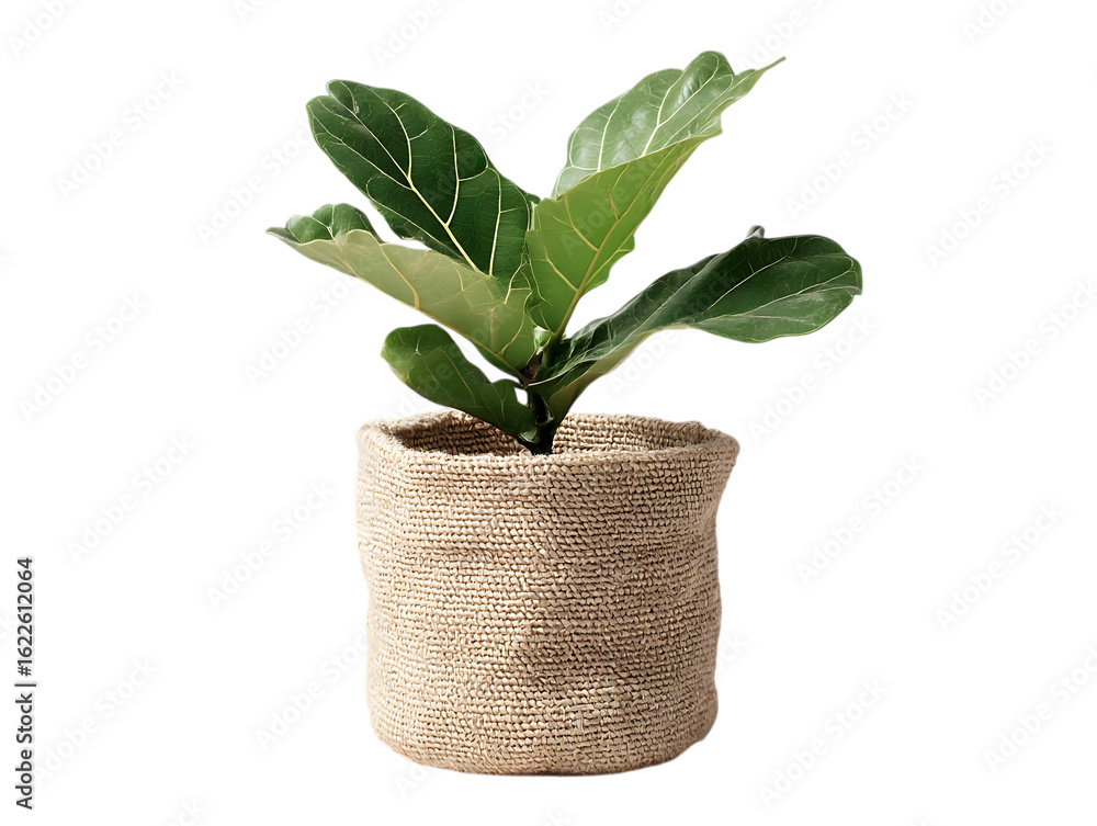 Fototapeta premium Jute Plant Pot Cover Modern Indoor Organizer