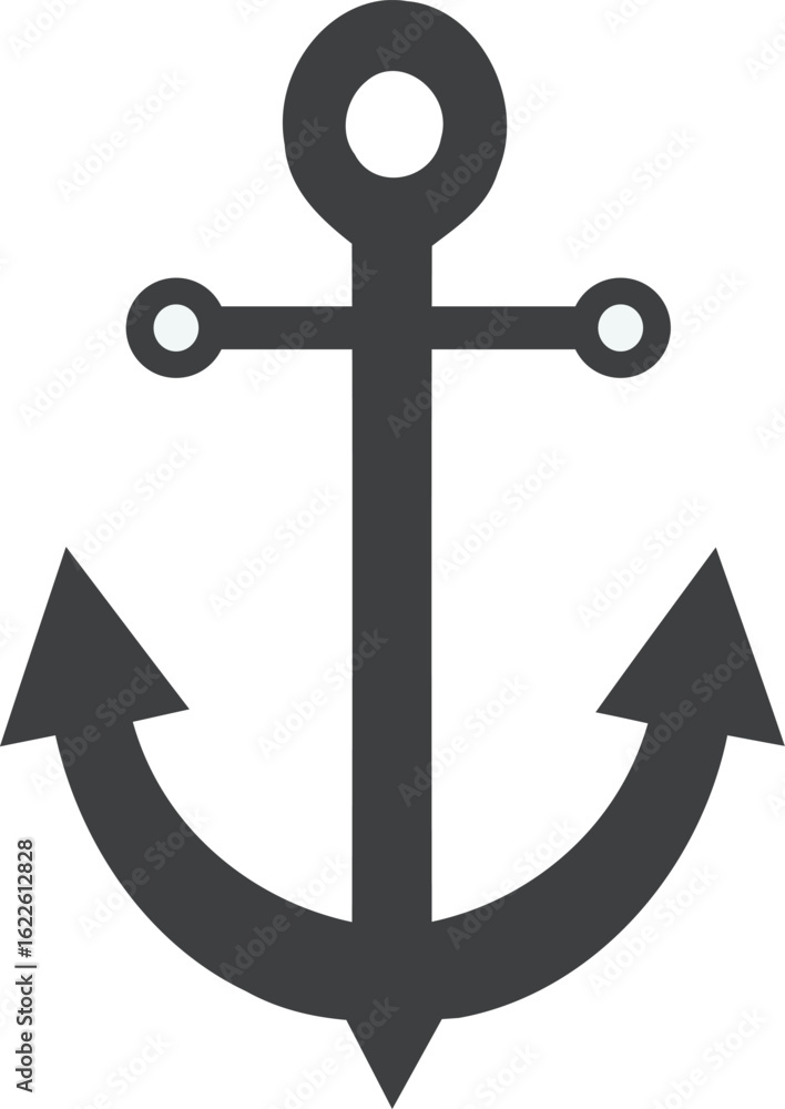 Flat Nautical Ship Anchor Icon Flat Nautical Ship Anchor Icon