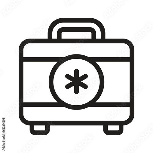Medical Kit Vector outline icon. Eps 10 file