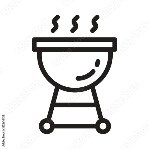 Bbq Vector outline icon. Eps 10 file