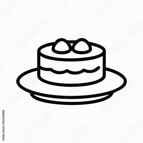  cake pastry bakery bred icon vector