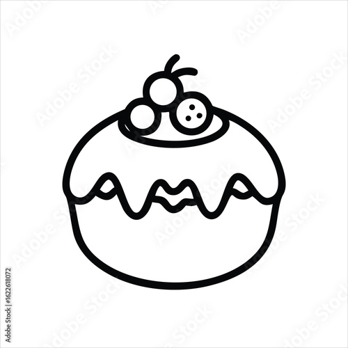  cake pastry bakery bred icon vector