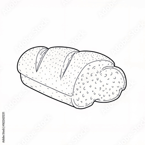 Outline of a loaf of bread