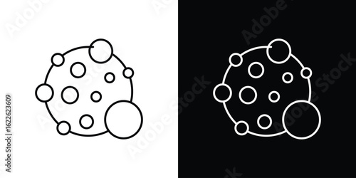 Cancer icon vector logo outline. thin line symbols