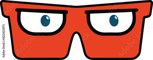 cursed glasses on transparent background