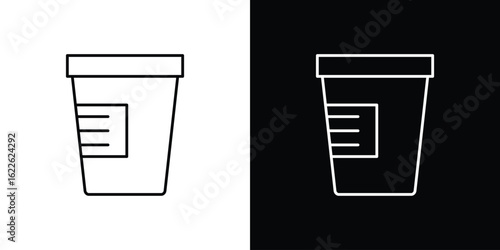Urine test icon vector logo outline. thin line symbols