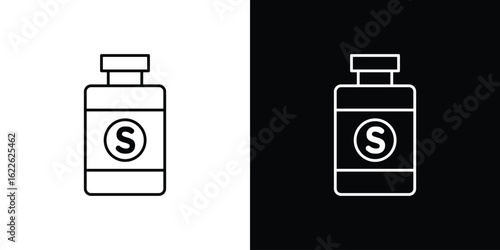 Solvent icon vector logo outline. thin line symbols