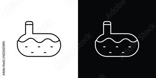Sewerage tank icon vector logo outline. thin line symbols