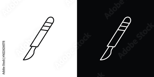 Scalpel icon vector logo outline. thin line symbols