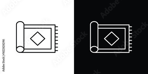 Rugs icon vector logo outline. thin line symbols
