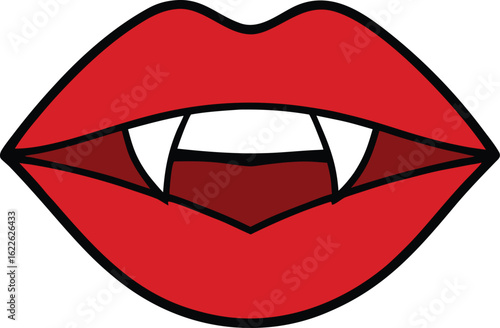 goth lips on transparent background
