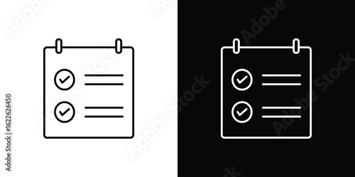 Reservation icon vector logo outline. thin line symbols