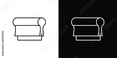 Print screen icon vector logo outline. thin line symbols