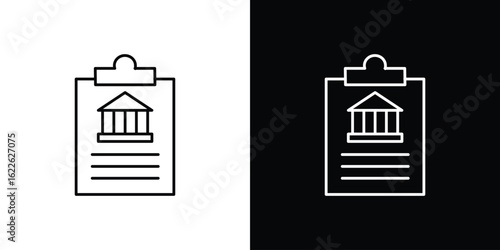 Policy icon vector logo outline. thin line symbols