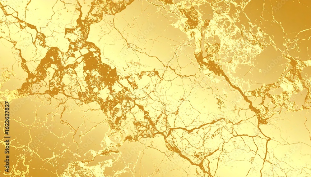 Fototapeta premium Gold cracked marble texture background.