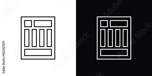 Mood board icon vector logo outline. thin line symbols
