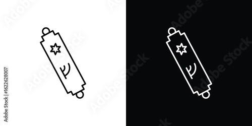 Mezuzah icon vector logo outline. thin line symbols
