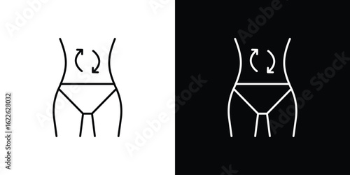 Metabolism icon vector logo outline. thin line symbols