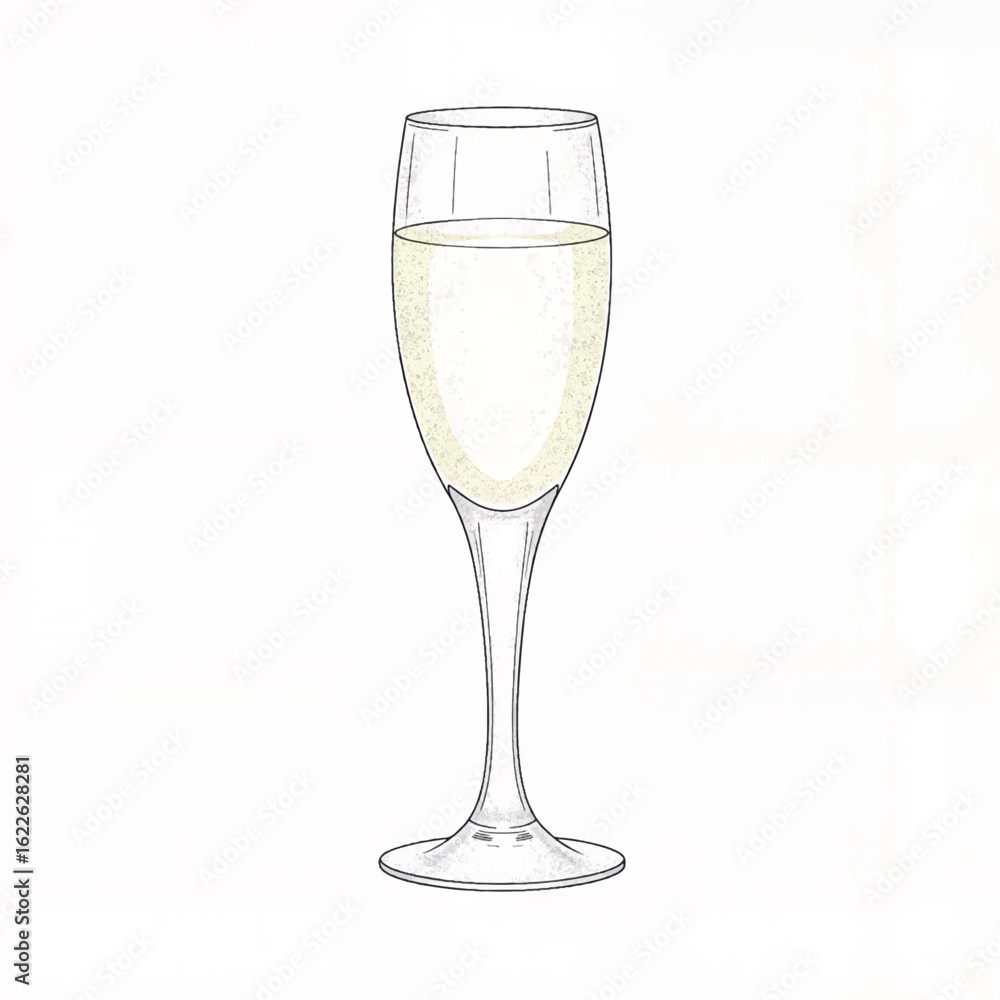 Obraz premium Sparkling wine in elegant champagne flute