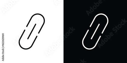 Link icon vector logo outline. thin line symbols