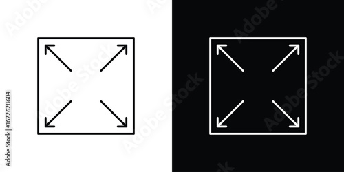 Large capacity icon vector logo outline. thin line symbols