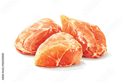 Raw chicken meat isolated